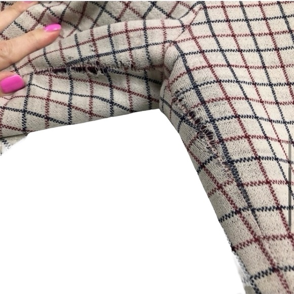 Vintage 70s ILGWU grandma flare plaid grid pants S - Picture 10 of 13